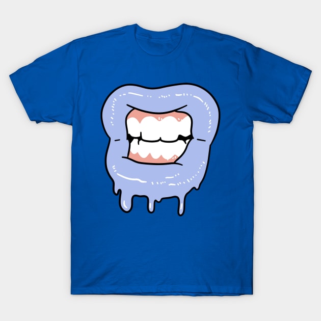 Slime Lips Gritted Teeth T-Shirt by saradaboru